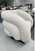 Tarquin Accent Lounge Chair -White Velvet in stock
